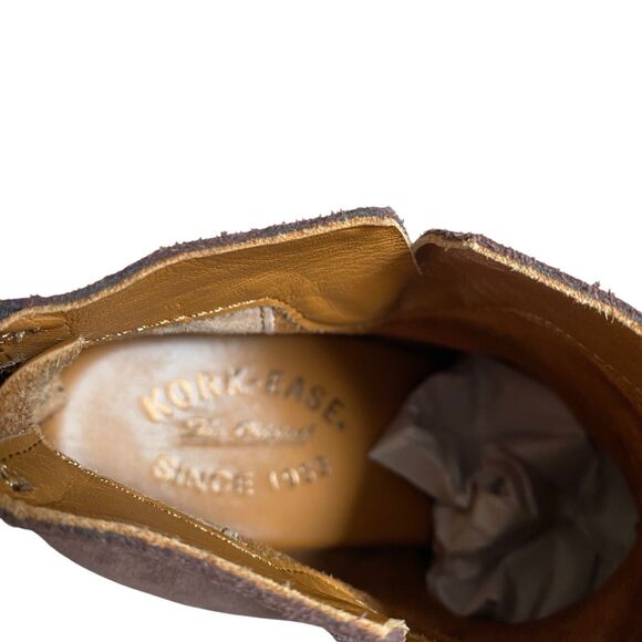 Kork Ease Ankle Booties 7.5 Brown Suede Leather Grunge Western Boho Casual - Picture 10 of 11